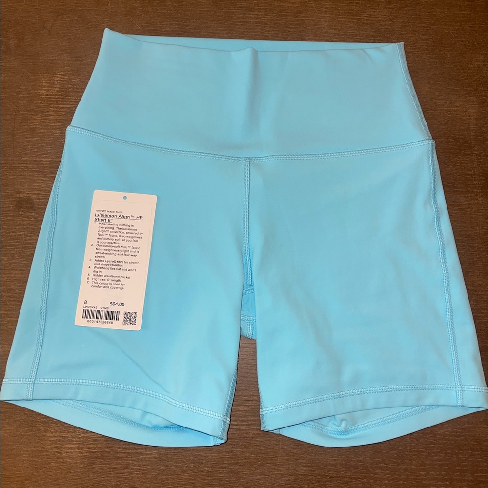 Lululemon Align HR Short 4” Aqua